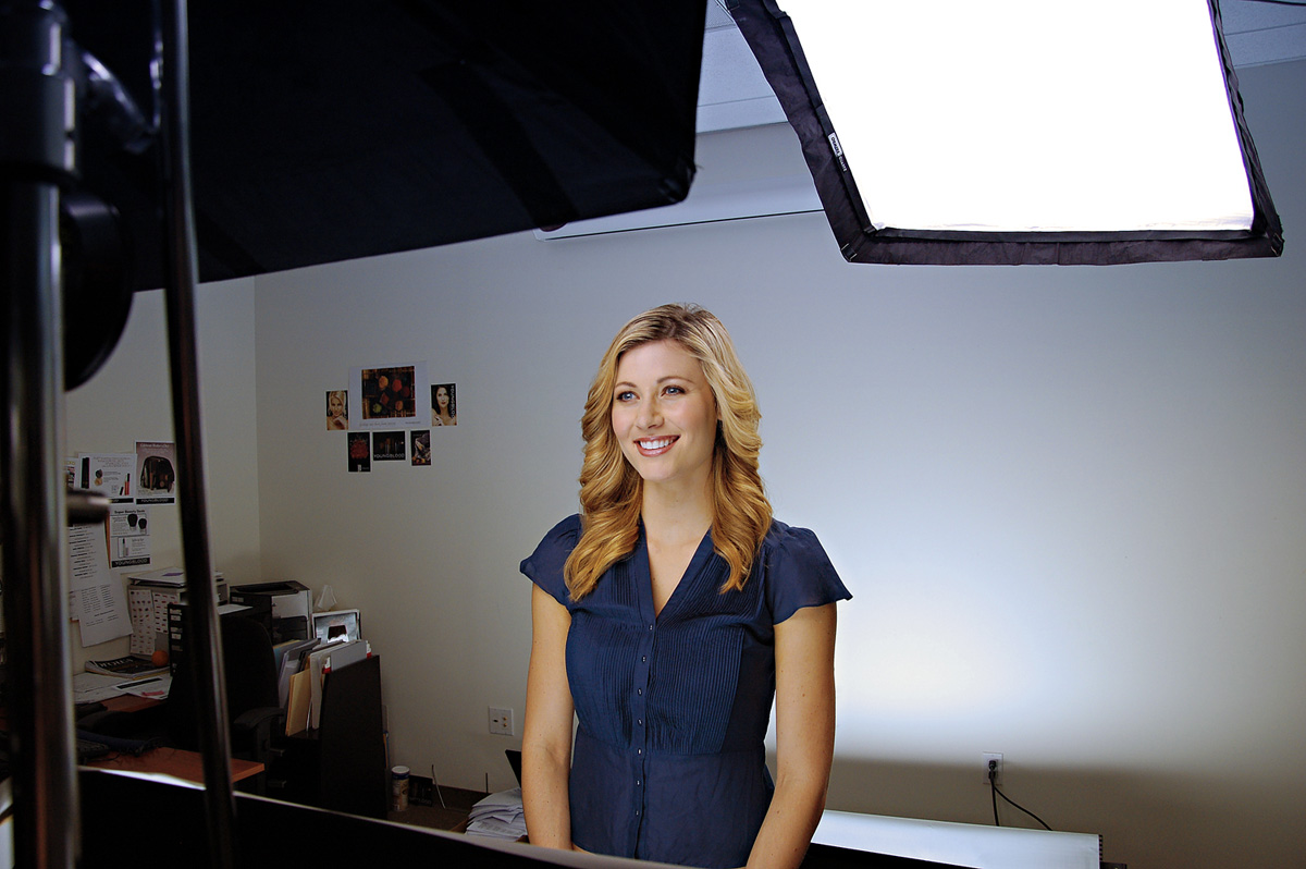a host of a product video seen behind the scenes by video production company in Los Angeles